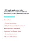 EMD study guide exam with comprehensive questions and well elaborated correct answers graded A&plus;
