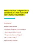EMD exam with comprehensive questions and well elaborated correct answers graded A&plus;