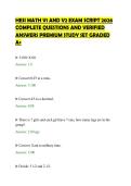 HESI MATH V1 AND V2 EXAM SCRIPT 2026&NewLine;COMPLETE QUESTIONS AND VERIFIED&NewLine;ANSWERS PREMIUM STUDY SET GRADED&NewLine;A&plus;