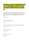 HESI MATH V1 AND V2 EXAMINATION TEST&NewLine;2026 COMPREHENSIVE QUESTIONS AND&NewLine;SOLUTIONS VERIFIED PREP KIT GRADED&NewLine;A&plus;