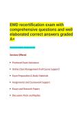 EMD recertification exam with comprehensive questions and well elaborated correct answers graded  A&plus;&NewLine;&NewLine;