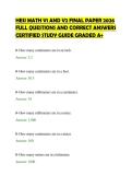HESI MATH V1 AND V2 FINAL PAPER 2026&NewLine;FULL QUESTIONS AND CORRECT ANSWERS&NewLine;CERTIFIED STUDY GUIDE GRADED A&plus;