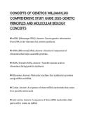 CONCEPTS OF GENETICS WILLIAM KLUG&NewLine;COMPREHENSIVE STUDY GUIDE 2026 GENETIC&NewLine;PRINCIPLES AND MOLECULAR BIOLOGY&NewLine;CONCEPTS