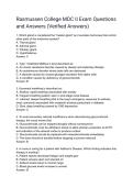 Rasmussen College MDC II Exam Questions and Answers&vert;2026&sol;2027&vert; &lpar;Verified Answers&rpar;&NewLine;