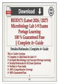 BIOD 171 &lpar;Latest 2026&sol;2027&rpar; Microbiology Lab 1-9 Exams &ndash; Portage Learning &vert; Complete A&plus; Pass Guide with Verified Q&A