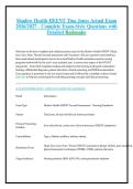 Shadow Health HEENT Tina Jones Actual Exam 2026 &ndash; 300 Practice Questions with Verified Answers & Rationales &lpar;Shadow Health Simulation Study Guid
