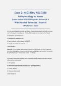 Exam 2&colon; NSG3280 &sol; NSG 3280 Pathophysiology for Nurses I ACTUAL EXAM 2026&sol;2027 &vert; Review Q&A with Detailed Rationales &vert; Galen &vert; Pass Guaranteed - A&plus; Graded