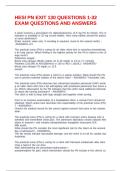 HESI PN EXIT 130 QUESTIONS 1-32 EXAM QUESTIONS AND ANSWERS