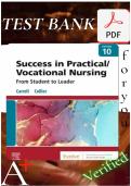 Test Bank for Success in Practical&sol;Vocational Nursing&colon; From Student to Leader 10th Edition by Patricia Knecht &ndash; Updated 2025&sol;2026 Complete PN&sol;LPN Exam Preparation Resource 100&percnt; VERIFIED&excl;