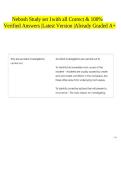 Nebosh Study set 1with all Correct & 100&percnt; Verified Answers &vert;Latest Version &vert;Already Graded A&plus; 