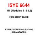 ISYE 6644 M1 MODULES 1&ndash;5 &vert; STUDY GUIDE & PRACTICE REVIEW &vert; 2026