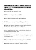 CPSI PRACTICE EXAM 2026 SAFETY&NewLine;TEST PAPER QUESTIONS ANSWERS&NewLine;GRADED A&plus;