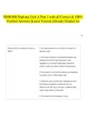 NEBOSH Diploma Unit A Part 1 with all Correct & 100&percnt; Verified Answers &vert;Latest Version &vert;Already Graded A&plus;