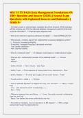 WGU C175&sol;D426 Data Management Foundations OA&NewLine;200&plus; Question and Answer &lpar;2026&rpar; &vert; Newest Exam&NewLine;Questions with Explained Answers and Rationales &vert;&NewLine;Grade A&plus;