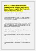 WGU C175&sol;D426 Data Management&NewLine;Foundations OA Question and Answer &vert;&NewLine;Latest Update Complete Exam Prep with&NewLine;Accurate Solutions &vert; Grade A&plus;&NewLine;