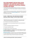 POLI 2051 ROBERT HOGAN FINAL EXAM 2026&sol;2027 &vert; 200 VERIFIED QUESTIONS & CORRECT ANSWERS &vert; POLITICAL SCIENCE COURSE TEST BANK
