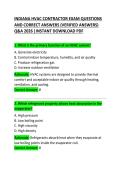 Indiana HVAC Contractor Exam Questions and Correct Answers &ndash; Complete Study Guide
