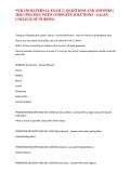 NUR 230 MATERNAL EXAM 2 &vert; QUESTIONS AND ANSWERS &vert; 2026 UPDATED &vert; WITH COMPLETE SOLUTIONS - GALEN COLLEGE OF NURSING&period;&NewLine;