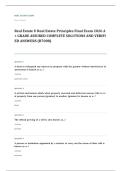 real estate principles EXAM A&plus; GRADE ASSURED COMPLETE SOLUTIONS AND VERIFIED ANSWERS