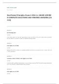 real estate principles EXAM A&plus; GRADE ASSURED COMPLETE SOLUTIONS AND VERIFIED ANSWERS