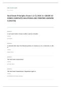 real estate principles EXAM A&plus; GRADE ASSURED COMPLETE SOLUTIONS AND VERIFIED ANSWERS