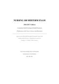 Nursing 108 Midterm Exam 2026&ndash;2027 &vert; Community Health Nursing & Health Promotion &vert; 50 Questions with Answers and Rationales
