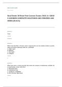 real estate practice EXAM A&plus; GRADE ASSURED COMPLETE SOLUTIONS AND VERIFIED ANSWERS