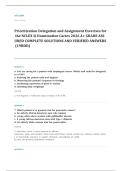 LaCharity prioritization delegation assignment EXAM A&plus; GRADE ASSURED COMPLETE SOLUTIONS AND VERIFIED ANSWERS