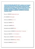 TEXAS ROADHOUSE SERVER TEST updated most Frequent &NewLine;Tested Exam 2026 WITH Recent Newest Verified And Well &NewLine;Analyzed Exam Questions  &lpar;Actual Exam 2026-2027&rpar; Correct &NewLine;Detailed & Verified ANSWERS &lpar;100&percnt; Accurate Solutions&rpar; &NewLine;ALREADY GRADED A&plus;&vert;&vert;NEWEST VERSIO