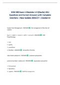 SCM 300 Exam 1 Modules 1-4 &lpar;Davila&rpar; ASU Questions and Correct Answers with Complete Solutions &vert; New Update 2026&sol;27 &vert; Graded A&plus;