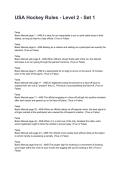 USA Hockey Rules - Level 2 - Set 1 REVISED AND UPDATED FOR 2026&sol;2027 ACTUAL EXAM COMPLETE QUESTIONS AND CORRECT DETAILED ANSWERS &lpar;VERIFIED ANSWERS&rpar; &vert;ALREADY GRADED A&plus;&vert;&vert;BRAND NEW&excl;&excl;&NewLine;