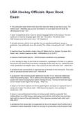 USA Hockey Officials Open Book Exam REVISED AND UPDATED FOR 2026&sol;2027 ACTUAL EXAM COMPLETE QUESTIONS AND CORRECT DETAILED ANSWERS &lpar;VERIFIED ANSWERS&rpar; &vert;ALREADY GRADED A&plus;&vert;&vert;BRAND NEW&excl;&excl;