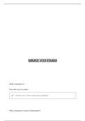 MMSC 433 EXAM ONE QUESTIONS AND VERIFIED ANSWERS