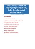 Liberty University Intellectual Property Comprehensive Study Guide &plus; Exam Questions & Solutions Graded A&plus;
