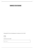 MMSC 433 EXAM 3 QUESTIONS AND VERIFIED ANSWERS