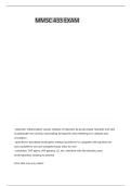 MMSC 433 EXAM 1 QUESTIONS AND VERIFIED ANSWERS
