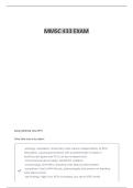 MMSC 433 EXAM 3 QUESTIONS AND ANSWERS