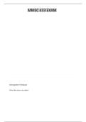 MMSC 433 EXAM 2 QUESTIONS WITH CORRECT ANSWERS&vert; ALREADY GRADED 100&percnt; PASS&vert; LATEST &excl;