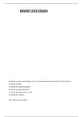 MMSC 433 FINAL EXAM ALL QUESTIONS SOLVED BY EXPERT