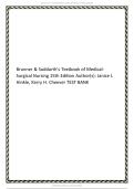 Brunner & Suddarth Medical-Surgical Nursing Test Bank &vert; 15th Edition &vert; Hinkle Cheever Q&A