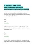 CS 345 QUIZ II EXAM SCRIPT&NewLine;COMPREHENSIVE STUDY GUIDE&NewLine;QUESTIONS WITH ACCURATE SOLUTIONS&NewLine;