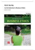 Test Bank &mdash; An Introduction to Business Ethics&comma; 7th Edition &lpar;DesJardins&comma; 2023&rpar;&comma; Chapters 1-12 &vert; All Chapters Covered