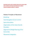 POLESTAR PILATES LATEST UPDATED 2026 ACTUAL FINAL EXAM WITH COMPLETE DETAILED QUESTIONS AND CORRECT VERIFIED ANSWERS ALREADY A&plus; GRADED