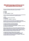 NRSG 2200 Fundamentals Unit &num;2 Exam &lpar;Unit 3 & Unit 4&rpar; Questions With Correct Answers