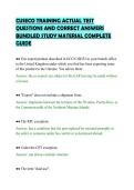 CUSECO TRAINING ACTUAL TEST&NewLine;QUESTIONS AND CORRECT ANSWERS&NewLine;BUNDLED STUDY MATERIAL COMPLETE&NewLine;GUIDE