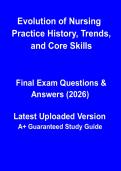 Evolution of Nursing Practice&colon; History&comma; Trends & Core Skills 2026 &vert; Complete Study Guide & Exam Prep