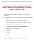 SCM 300 EXAM PRACTICE TEST &vert; 175 QUESTIONS AND CORRECT ANSWERS &lpar;VERIFIED ANSWERS&rpar; &vert; NEW UPDATE 2026&sol;27 &vert; GRADED A&plus; &vert; ASU