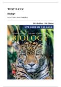 Test Bank &mdash; Biology&comma; 15th Edition &lpar;Mader&comma; 2024&rpar;&comma; Chapters 1-47 &vert; All Chapters Covered