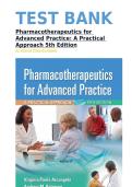 TEST BANK FOR PHARMACOTHERAPEUTICS FOR ADVANCED PRACTICE&colon; A PRACTICAL APPROACH FIFTH&comma; NORTH AMERICAN EDITION BY VIRGINIA POOLE ARCANGELO &vert; ANDREW M&period; PETERSON&vert;LATEST EDITION&vert;VERIFIED ANSWERS&vert; ISBN 978-1975160593&NewLine;