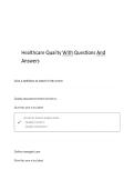Quality management 309- MY SET questions and answers